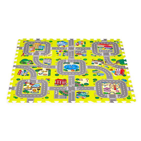 Foam Mat for Children City 9 Pieces 90.5x90.5 cm IPLAY