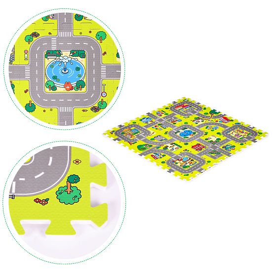 Foam Mat for Children City 9 Pieces 90.5x90.5 cm IPLAY