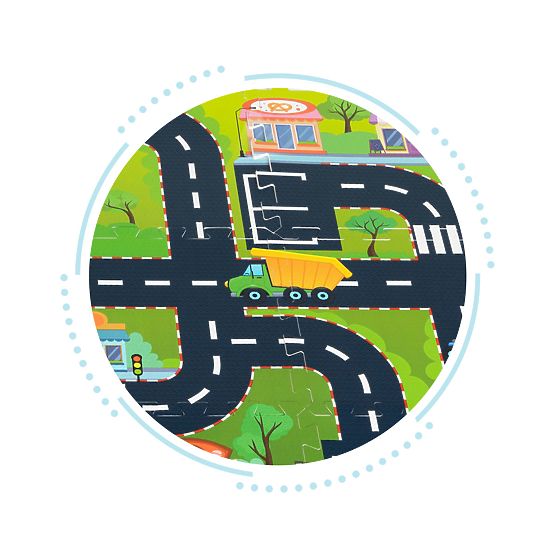 Foam Mat for Children Puzzle City Streets IPLAY