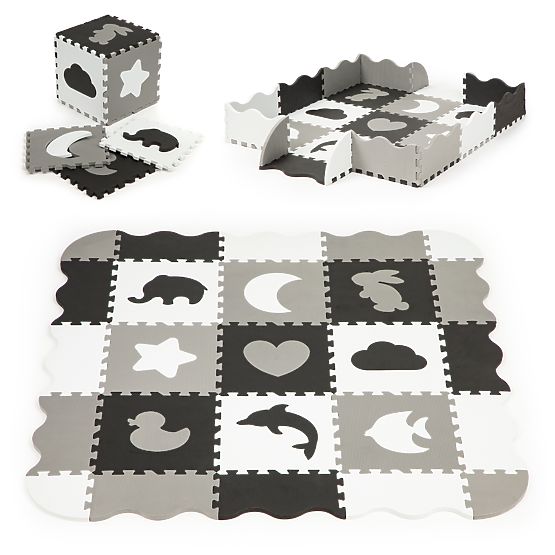 Foam Mat with Puzzle Fence Dry Pool 25pcs ECOTOYS