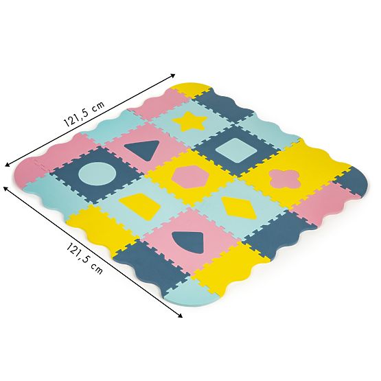 Foam mat - puzzle in pastel colors