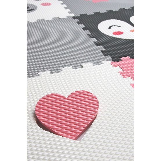 Foam play mat 6 pcs - Bear, penguin, heart and paw