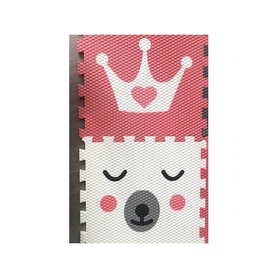 Foam play mat 9 pcs - Teddy bear and crown