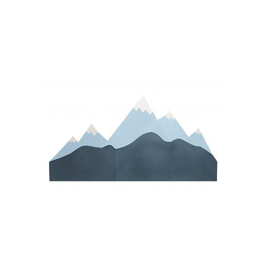 Foam protection for the wall behind the bed Mountains - blue