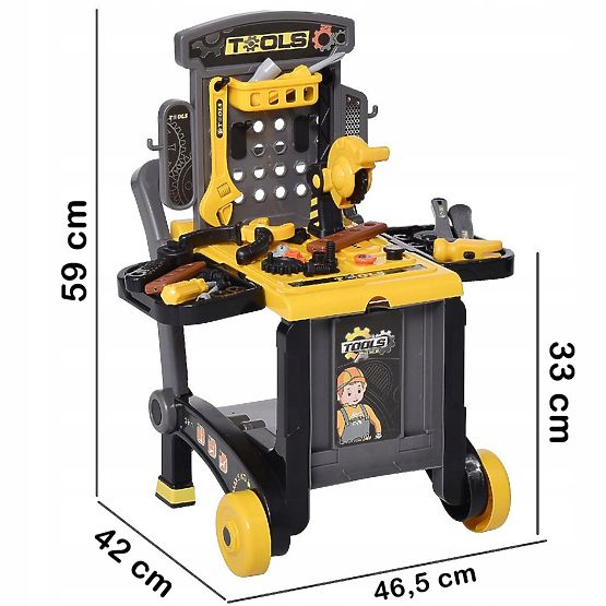 Foldable 3-in-1 Children's Workshop with Tools