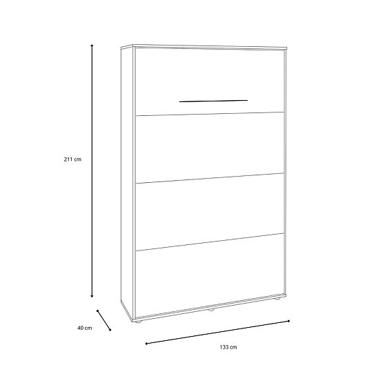 Folding Bed KOBI VERTO 120x200 Gray 1 pc