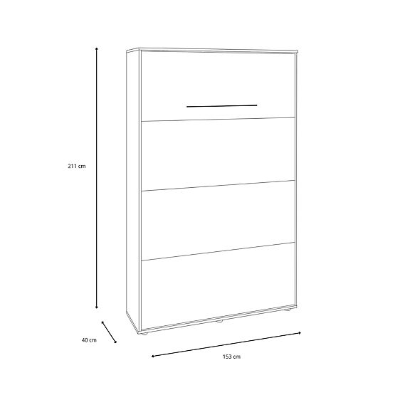 Folding Bed KOBI VERTO 140x200 Gray 1 pc