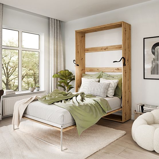 Folding Bed KOBI VERTO 140x200 Oak Artisan 1 pc