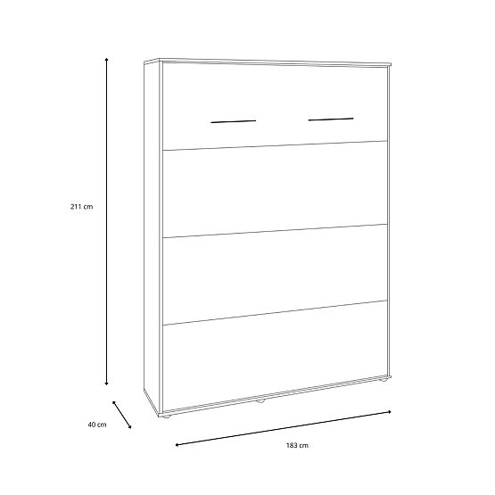 Folding Bed KOBI VERTO 160x200 White 1 pc