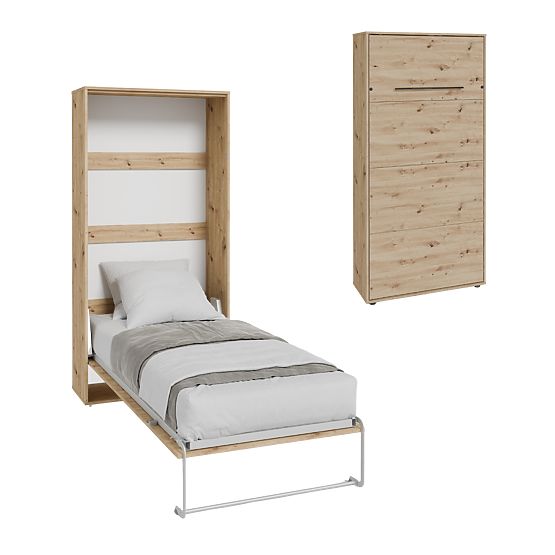 Folding Bed KOBI VERTO 90x200 Oak Artisan 1 pc