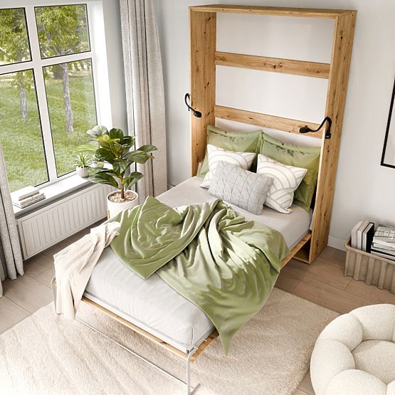 Folding Bed KOBI VERTO 90x200 Oak Artisan 1 pc