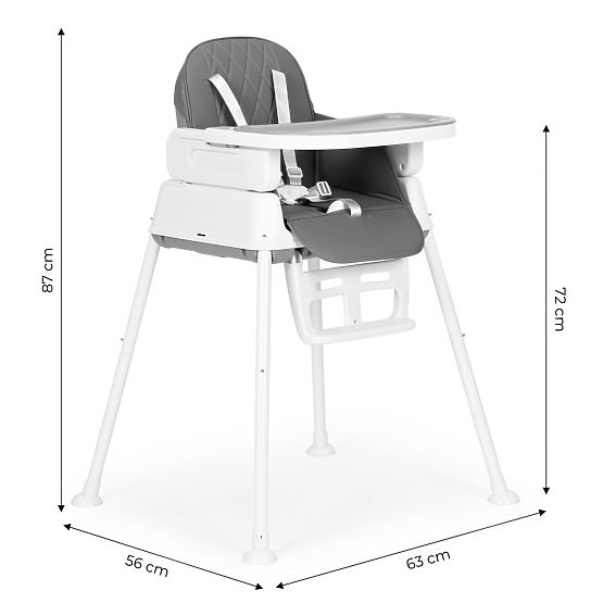 Folding Children's High Chair 3-in-1 ECOTOYS