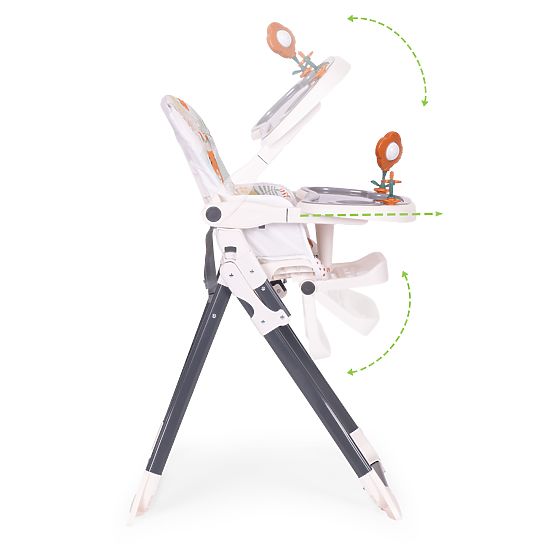 Folding Children's High Chair with Toys ECOTOYS