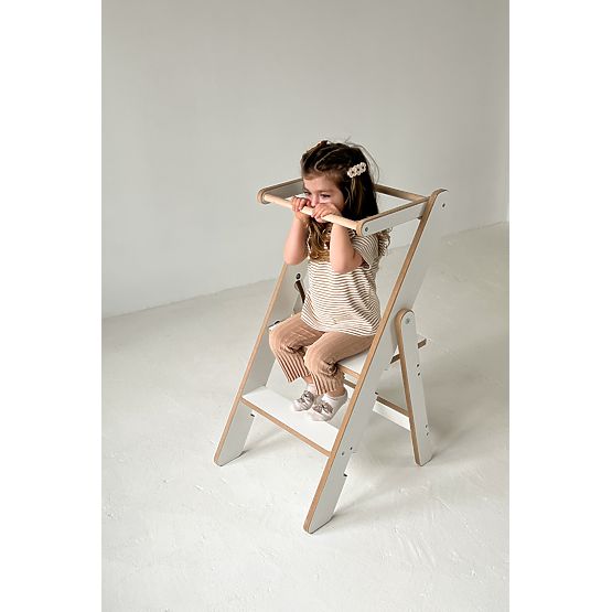 Folding Learning Tower - White