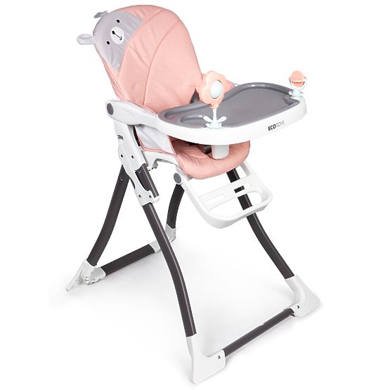 Folding Pink High Chair ECOTOYS