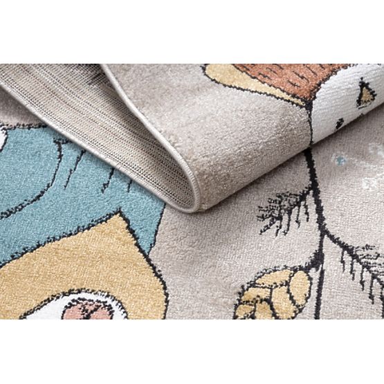 FUN Forester Children's Rug, Animals, Forest Beige