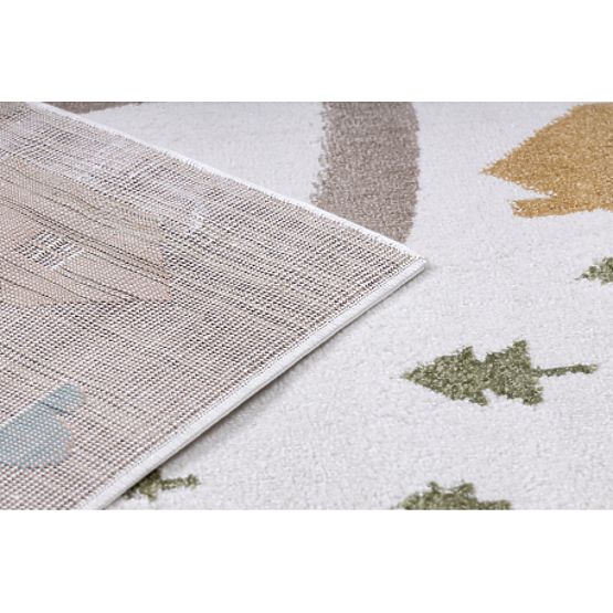 FUN Polar Children's Rug, Street, Forest, Cream