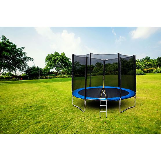 Garden Trampoline with External Net Diameter 10 ft 304-312 cm + Ladder