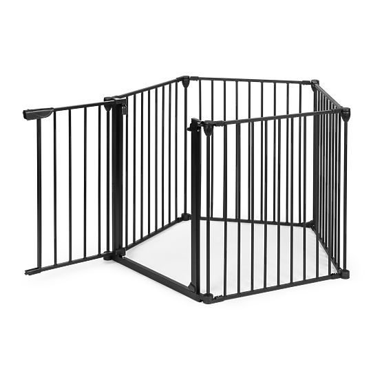 Gate, Playpen, Protective Barrier for Children and Animals, 5 Panels, 60 cm, Metal, Black, ECOTOYS