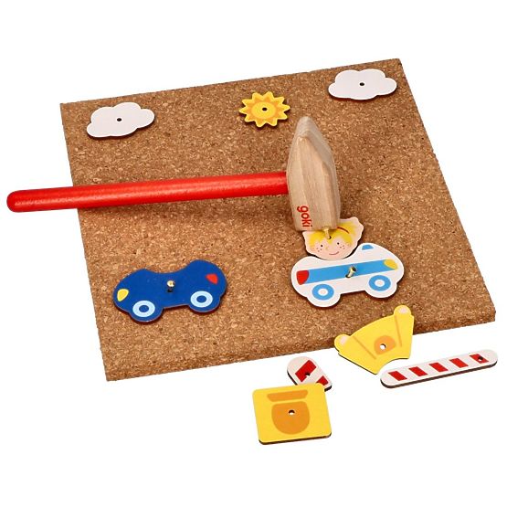 Goki Cork Hammering Game City