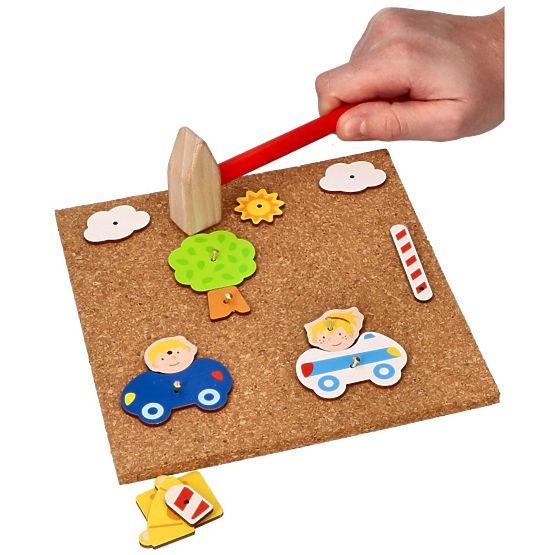 Goki Cork Hammering Game City