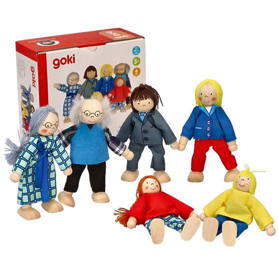 GOKI Family - Wooden Dolls for Dollhouse