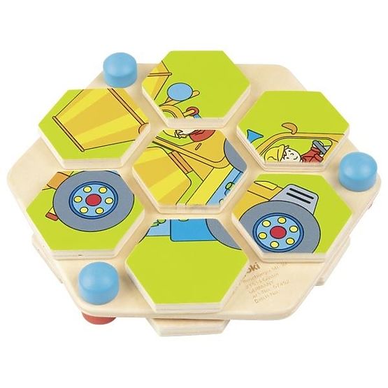 Goki Hexagonal Puzzle Vehicles