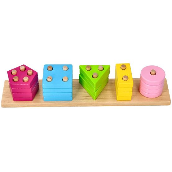 Goki wooden puzzle - recognizing shapes