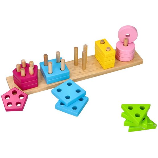 Goki wooden puzzle - recognizing shapes
