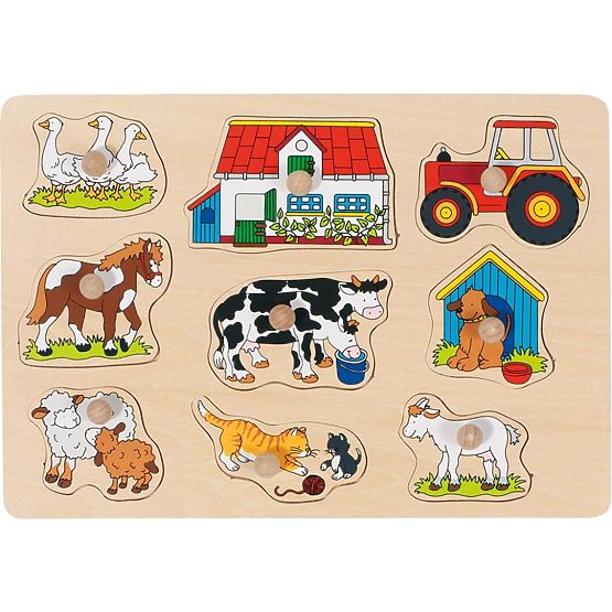 GOKI Wooden Puzzle with Handles 