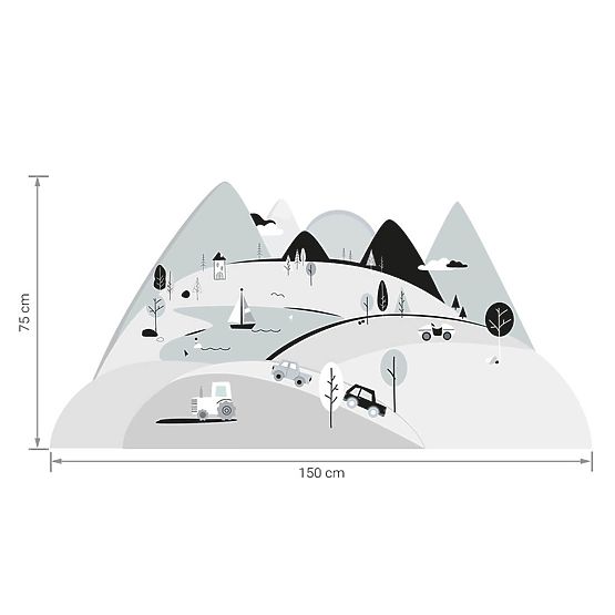 Wall sticker - Gray Mountains
