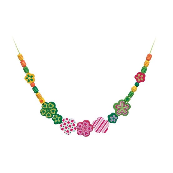 Green Bead Set Flowers