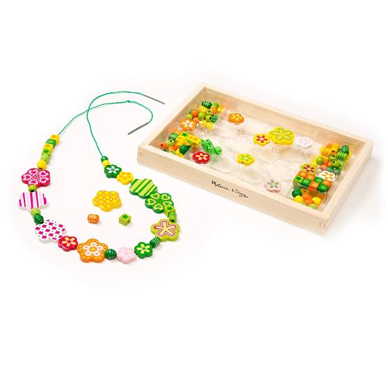 Green Bead Set Flowers