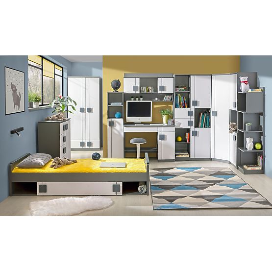 Writing Desk Gumi - White / Anthracite