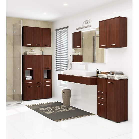 HANGING BATHROOM CABINET FIN W30 1D WENGE
