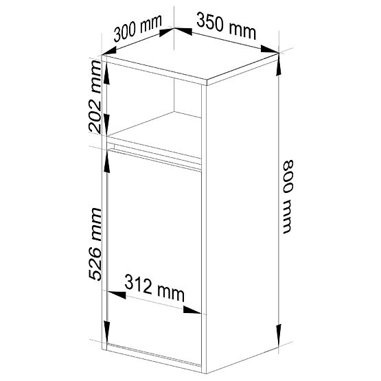HANGING BATHROOM CABINET VAMI W35 1D 1W GRAPHITE GRAY / ARTISAN OAK
