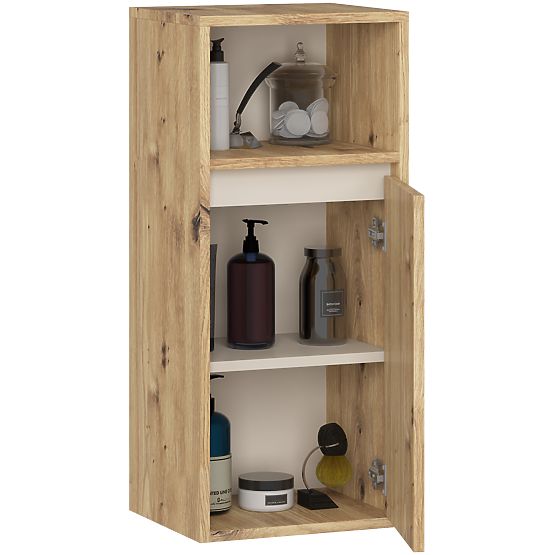 HANGING BATHROOM CABINET VAMI W35 1D 1W OAK ARTISAN / CASHMERE