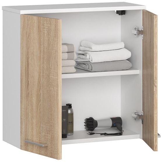 HANGING CABINET WIDTH 60 cm FIN 2D WHITE / SONOMA