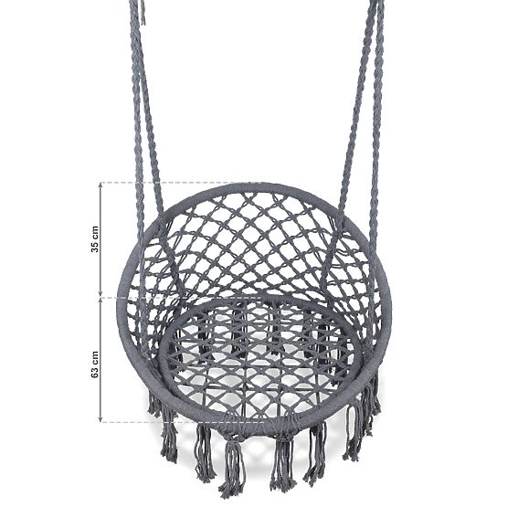 Hanging rocking chair - gray