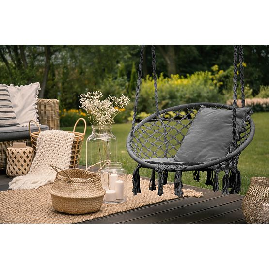 Hanging rocking chair - gray