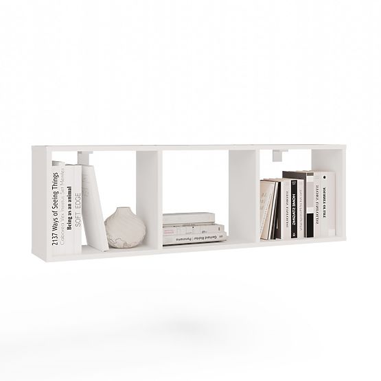 Hanging Shelf COBI 1X3 - Modern Wall Shelf 3 Compartments Matte White