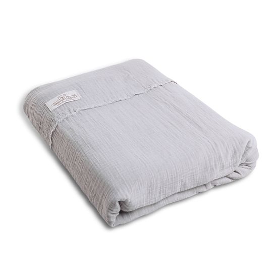 Heavens 3 Piece Muslin Bedding Set - Light Grey