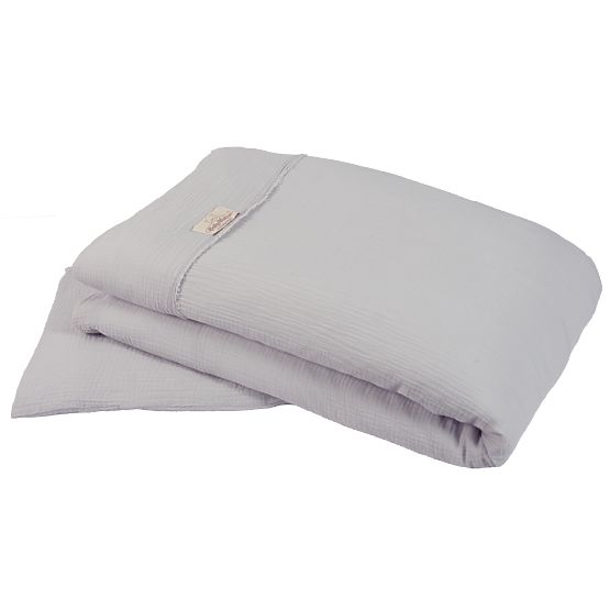 Heavens 3 Piece Muslin Bedding Set - Light Grey