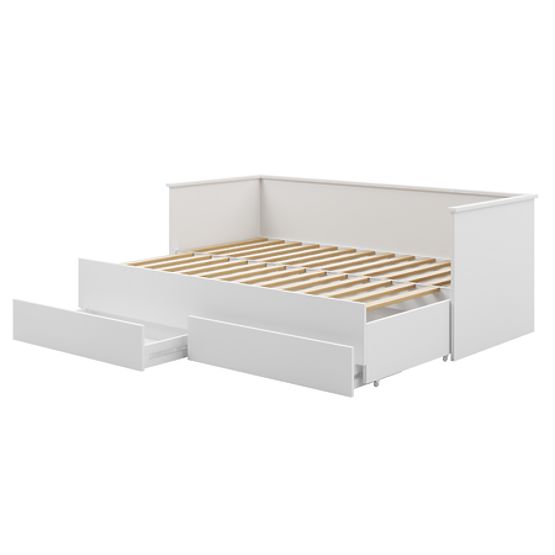 HELIOS Extendable Bed with Two Drawers Without Mattress 200x80/200x160
