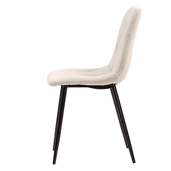 Hesta Chair, Beige/Black Legs