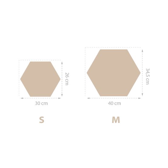 Hexagon upholstered panel - beige