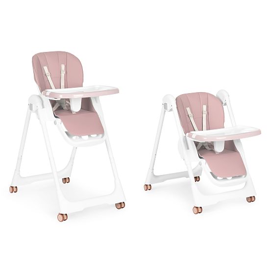High Chair, Adjustable Height, Eco Leather, Straps, Double Tray ECOTOYS