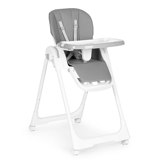 High Chair with Adjustable Height, Eco-leather, Safety Belts, Double Tray ECOTOYS