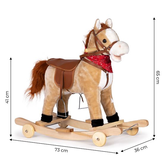 Rocking horse 2 in 1 beige