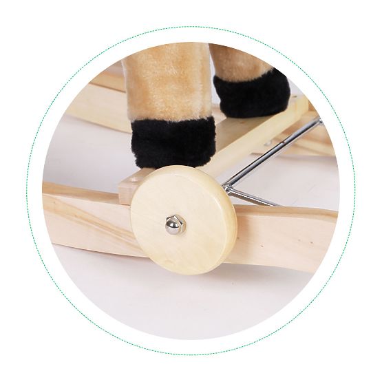 Rocking horse 2 in 1 beige